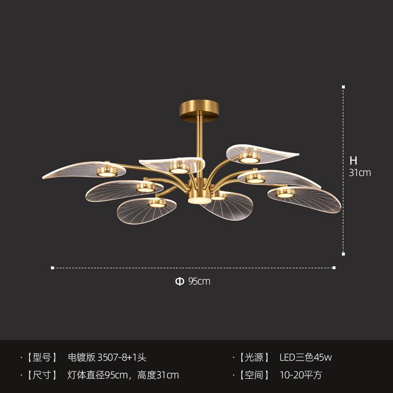 

Люстра для гостиной, современный декор интерьера, потолочная люстра для спальни, люстра для столовой, светодиодная лампа для кухни Trichromatic light