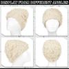 Distressed Knitted Beanie Fuzzy Winter Hats Thick Warm Beanies Y2k Beanie Snow Knit Cap Skull for Women Men