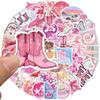 10/30/50pcs Pink Dreamy Coast Girlish Heart Stickers Waterproof DIY Diary Scrapbooking Luggage Kawaii Sticker Toys Gifts