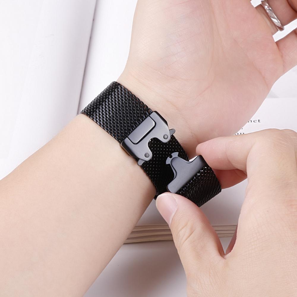 20mm 22mm Titanium Parachute Buckle Strap for Huawei Watch GT5 5Pro GT4 3 2e 46mm Luxury Milanese Bracelet for Samsung Galaxy Watch 7 6 5 4 Metal Band
