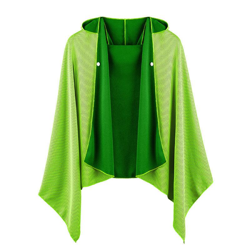 61*111cm Ice Cool Towel Beach Poncho Cover Up Quick Dry Super Absorbent Oversized Hoody Towel Wrap For Swimming Beach Pool Party