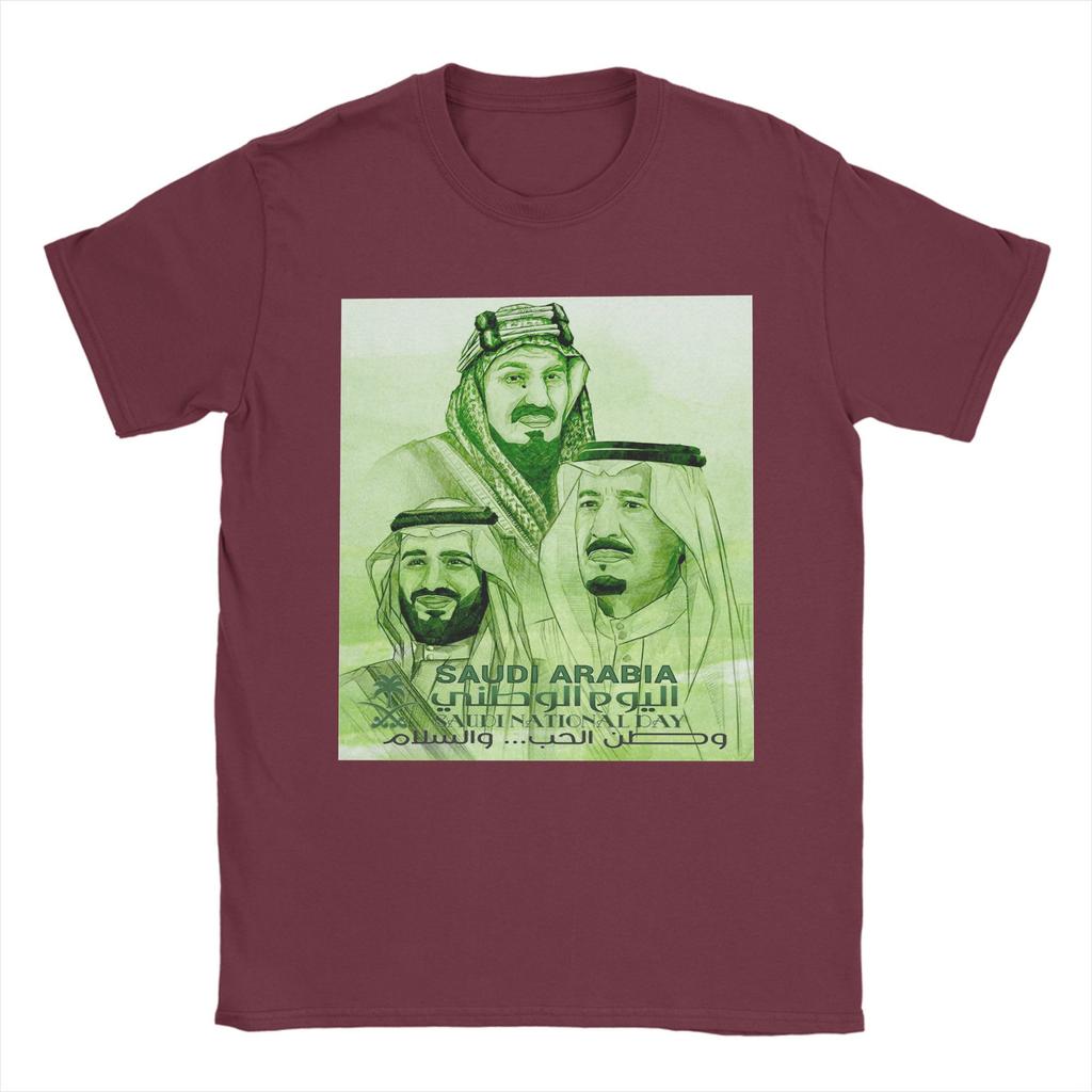 National Day of Saudi Arabia Pure Cotton T Shirt For Man Summer Streetwear T-Shirts O Neck Hippie Tee Shirt Logo Clothing