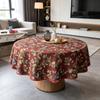 Kitchen Dining Household Furniture Washable Fabric Easy Care Round Cotton Table Cloth