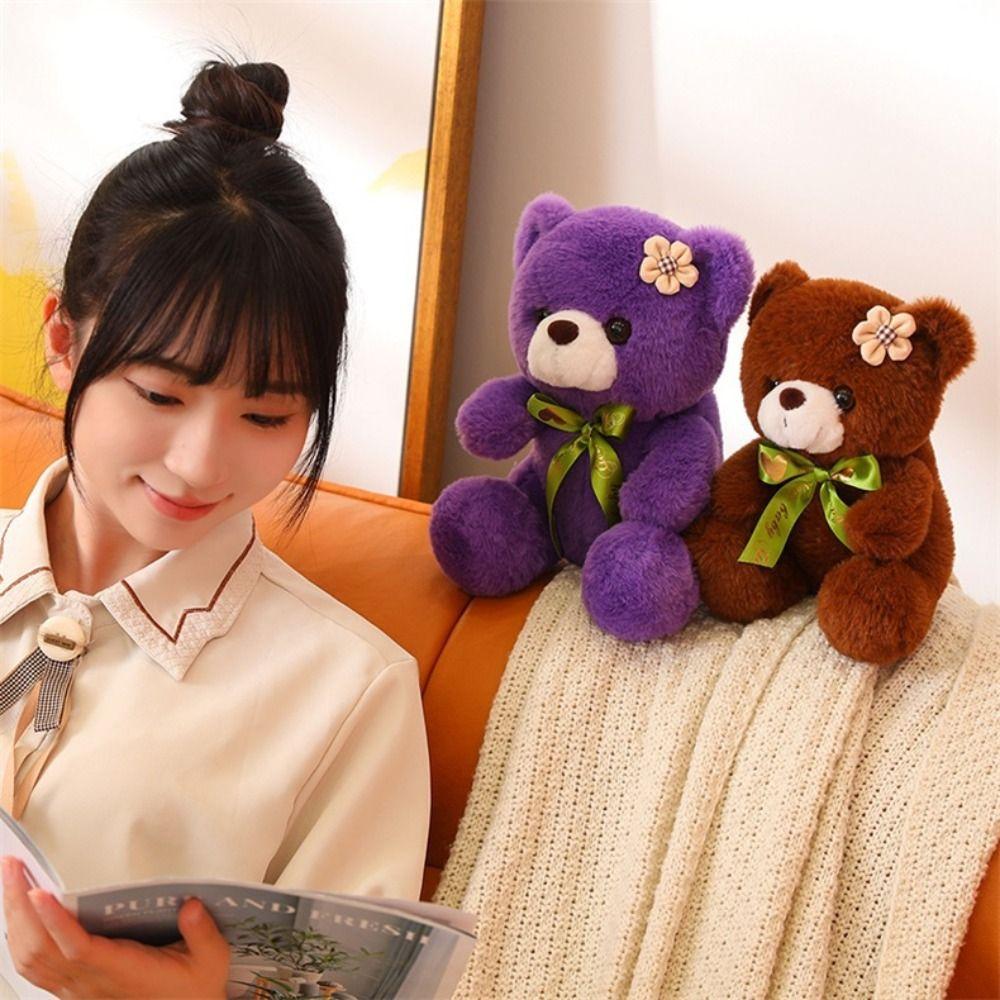 Home Decoration Lovely Bear Plush Toys Bedroom Sofa Bear Throw Pillows  Birthday Gift
