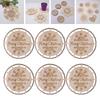 6 Pieces Christmas Macrame Ornaments Crafts Pendants Wooden Crafts for Wedding Boho Decor DIY Crafts Kids Crafts Christmas Tree