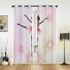 Pink Girl Flower Butterfly Window Curtains Home Decoration Living Room Curtains Kid's Room Drapes Curtain For Kitchen Bedroom