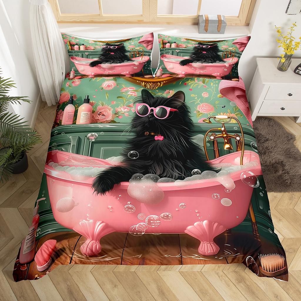 Homewish 3D Leopard Animal Duvet Cover SetRomantic Red Rose Bedding SetWildlife Cheetah Animal Bed Set