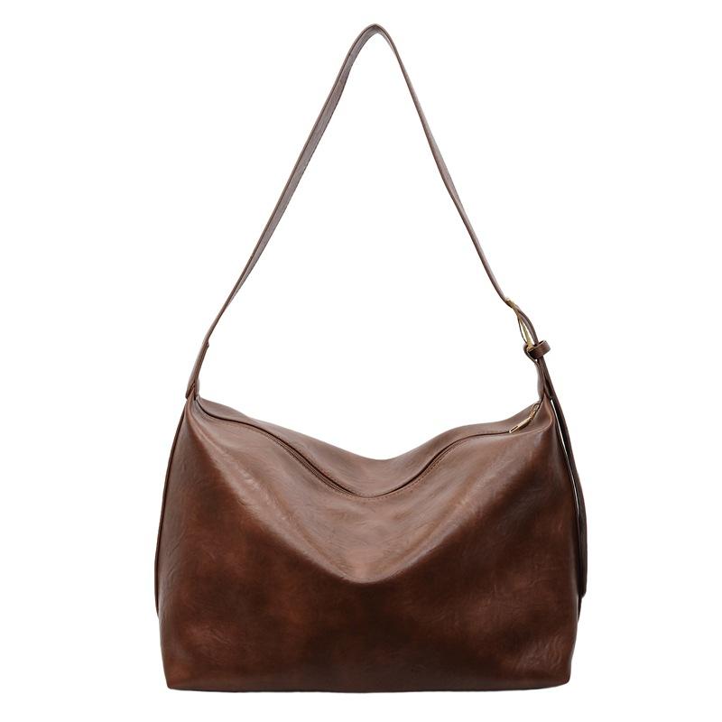 Solid Color Commuter Large Capacity Shoulder Bag Women's Crossbody Bag Underarm Bag