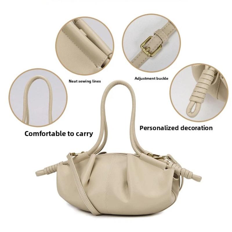Brand Luxury Cloud Dumpling Bag Zipper Design Women's Bag Adjustable Shoulder Strap Crossbody Handbag Textured Underarm Bag