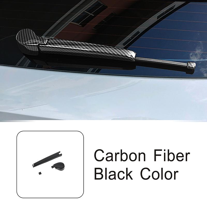 Car Styling Rear Wiper Cover Trim Strips For BYD Yuan PLUS Carbon Fiber Color Exterior Accessories