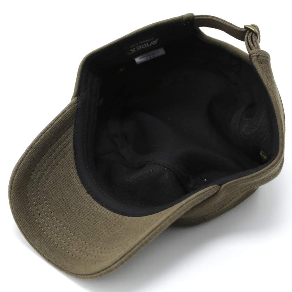 AVIREX Mini Fleece Sweat Standard Work Cap Hat De Gaulle Men's Golf Cap Khaki