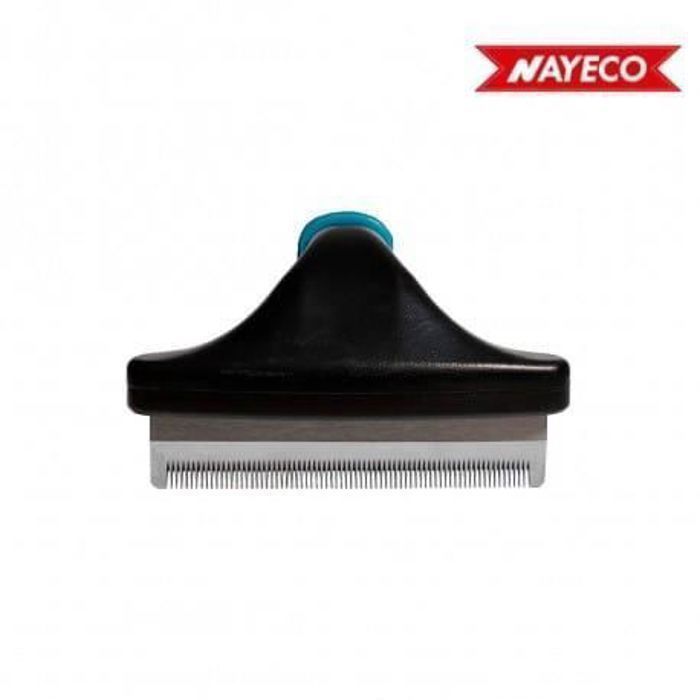 Brosse De Toilettage - NAYECO - Taille Moyenne - Bleu - Élimine Les Poils Morts - Simple D'utilisation
