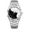 VA VA VOOM Brand Men Watch Fashion Stainless Steel Business Style Gold Luxury Calendar Clock Marble Dial Quartz Movement Watches