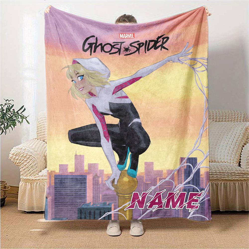 Custom Name Captain America's patriotic shield. blanket for Couch & Bed, Plush Cozy Fuzzy Blanket Super Soft & Warm Blankets for Fall and Winter. 0908