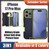 Case de Telefone Armadura à Prova de Choque Defensor Militar com Resistência Aprimorada a Quedas para IPhone Air 17 Pro Max 16 15 14 Plus 13 12 PC+TPU OttBox Capa Protetora com Clipe