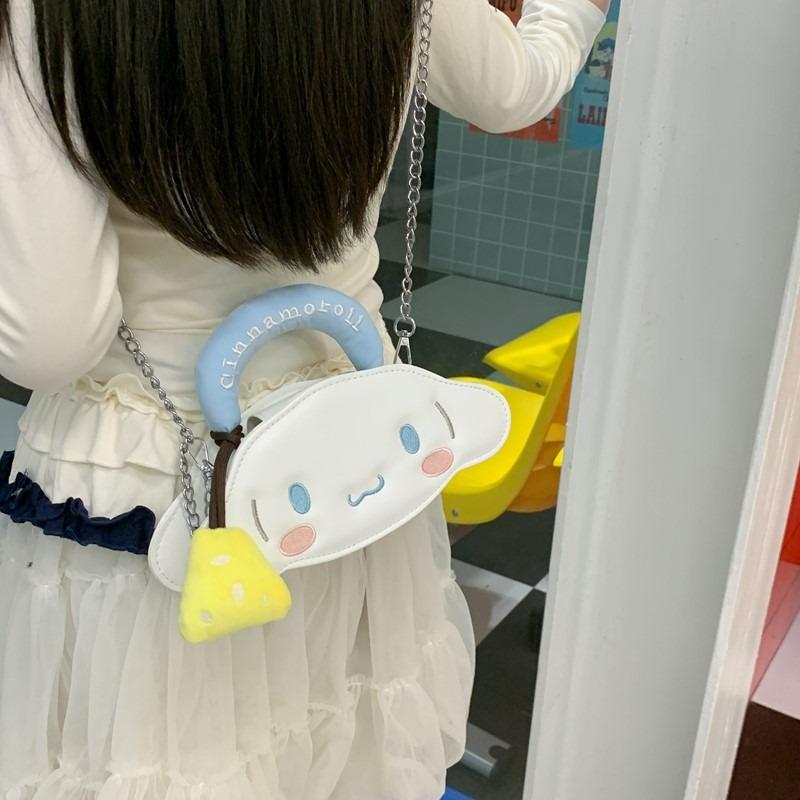 Niedlicher großohriger Hund Mini Spaß Keks Kette niedliche Cartoon neue tragbare Umhängetasche Cartoon kleiner Rucksack