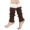 Christmas Knitted Leg Cover Candy Color Leg Warmer Stacked Christmas Leg Sleeve Thickened Foot Cover Strap Leg Socks Girls