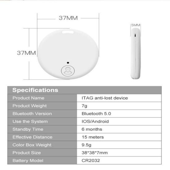 Anti-Loss Device Bluetooth 5.0 Mini GPS Tracker Pet Kids Bag Wallet for IOS/ Android Smart Find Locator Accessories