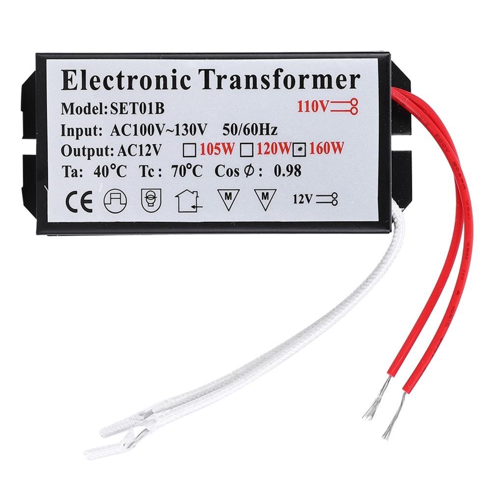

110V To 12V 160W G4 Electronic Transformer Compact Efficient Voltage Converter for 12V G4 halogen lamps золотий