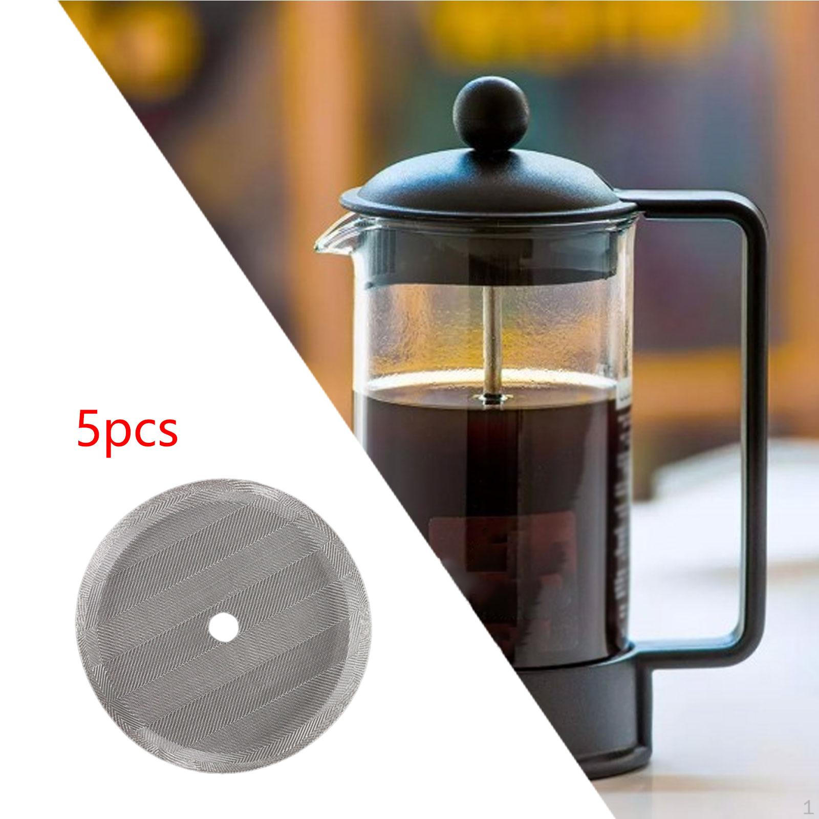 

5 Mesh French Press, Easy to Clean, Portable Press for Adults, Stainless Steel Diameter 7.5cm