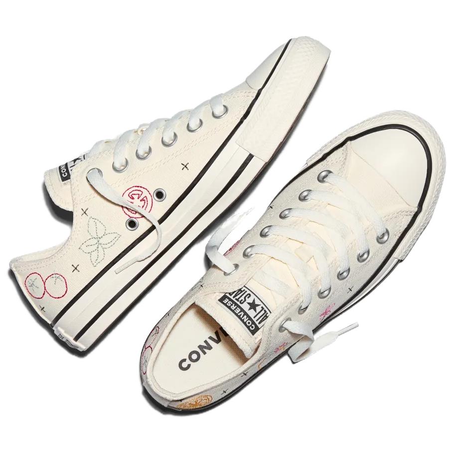 Converse Chuck Taylor All Star Market Essentials Egglet Pohodlné Všestranné Plátěné Boty Dámské tenisky Bílé A16681C