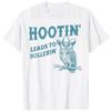 Owl Hootin Leads To Hollerin Tshirt Humor Funny Dna Day Saying Tee Cute Owl Cowboy Graphic Outfit Fashion Short Sleeve Blouses