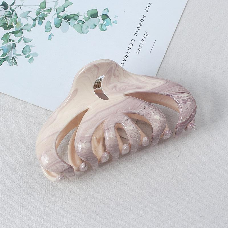 Retro Temperament Thickened Acetate Texture Hair Volume Multi-grip Clip Female New Niche Color Matching Large Hair Accessories Plate Hairpin