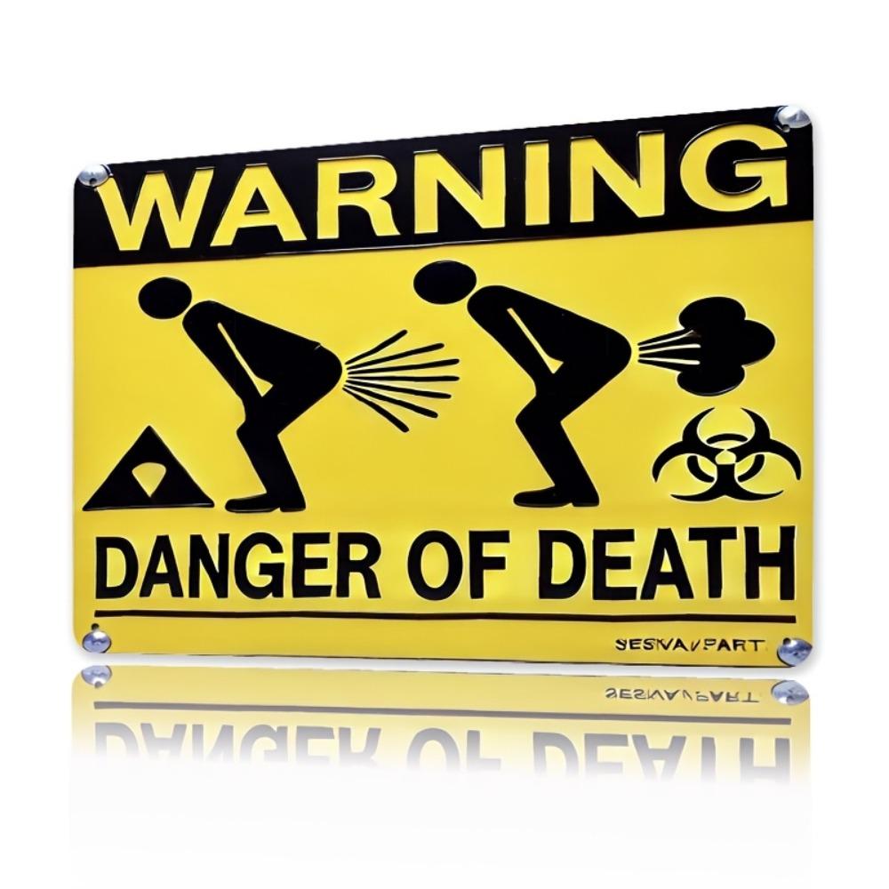 

Death Fart Metal Sign - Vintage Humorous Iron Decor, Retro Design for Bars/Bedrooms, Perfect New Year Gift 20x30cm（7.8x11.8inch）