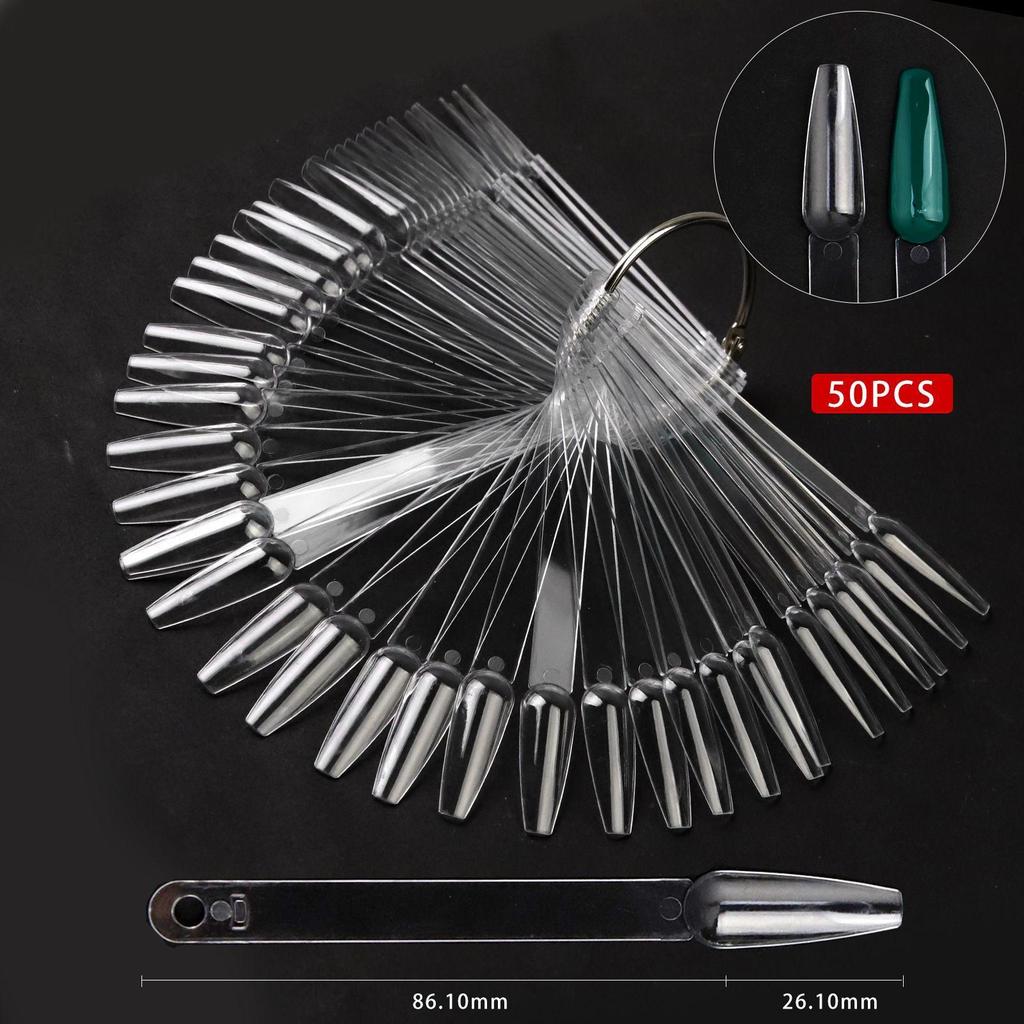 Fan-Shaped Nail Art Color Swatch Board with Buckle for Beginners