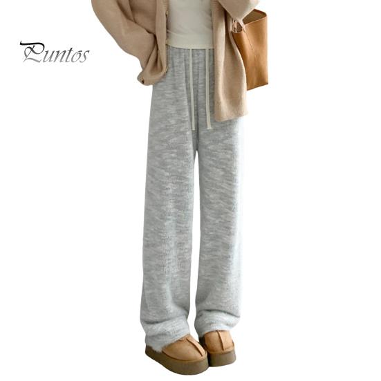 

Женские брюки с эластичной резинкой и высокой талией, регулируемые широкие длинные брюки радужного цвета, свободные повседневные брюки серый