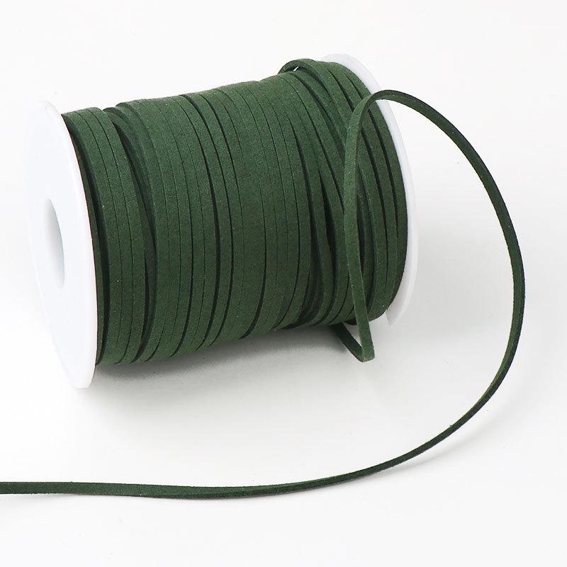 2mm Faux Leather Cord for Flower Bouquet Wrapping - Velvet Gift Ribbon for Florist DIY Projects, Large Roll