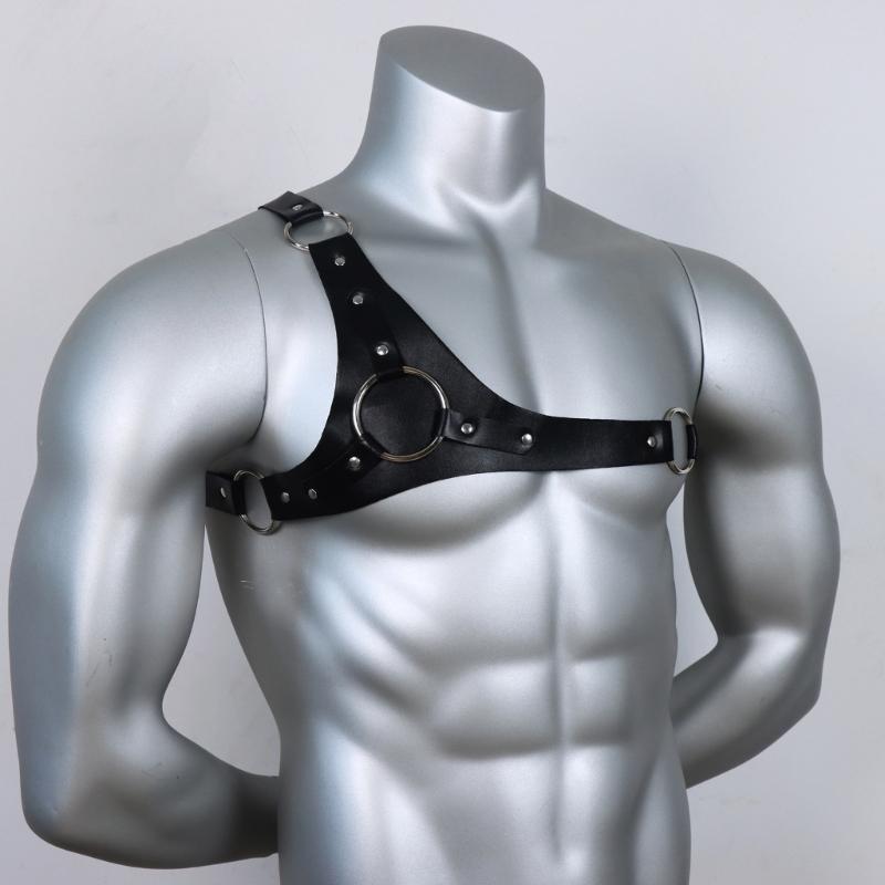Fashion PU Shirt Sleeve Holder Adjustable Armlet Bracelets for Nightclub Male