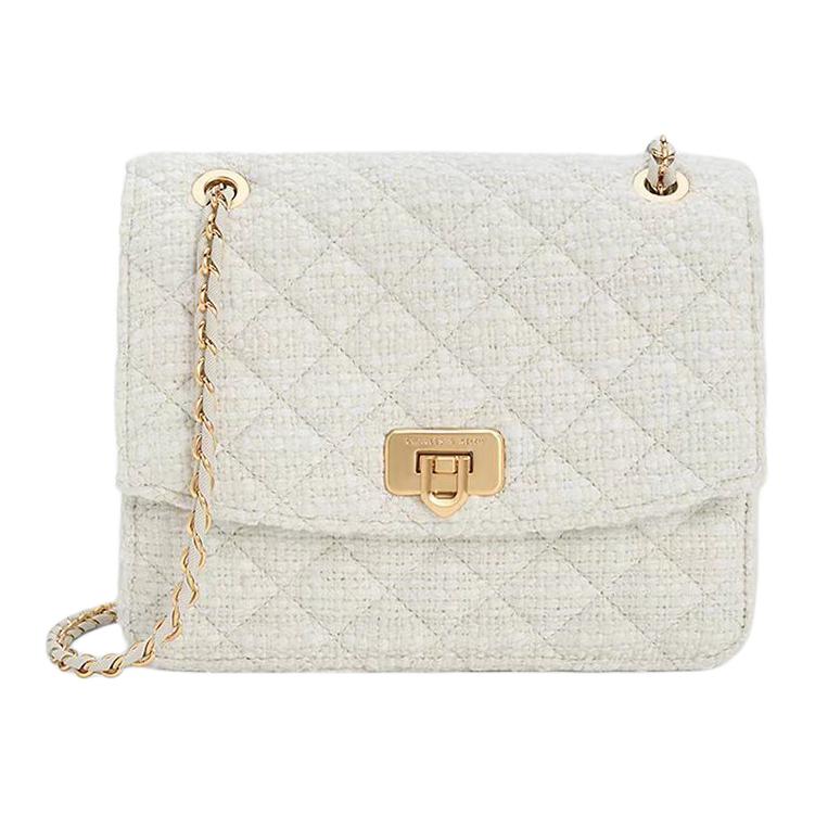 New CHARLES&KEITH PU Shoulder Bag, Crossbody Bag Medium Size Women's Multi Composite Color CK2-70782173-1