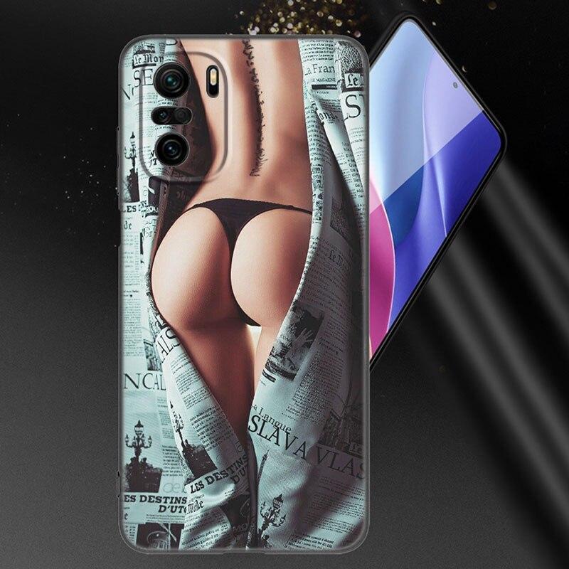 Sexy-Ass Woman Girl Pouzdro na telefon Xiaomi Mi POCO X3 NFC GT M4 M3 12 11T 10T Pro A3 11 Lite NE 5G 12X 11i F3 Soft Black Cover