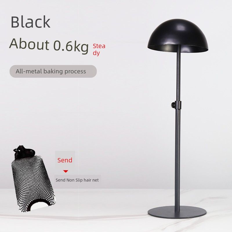 

Metal Wig Stand Hair Storage Mannequin Head Support Frame Hair Cover Rack Head Cover Hat Storage Rack Dedicated Chapelet Black paint baking process