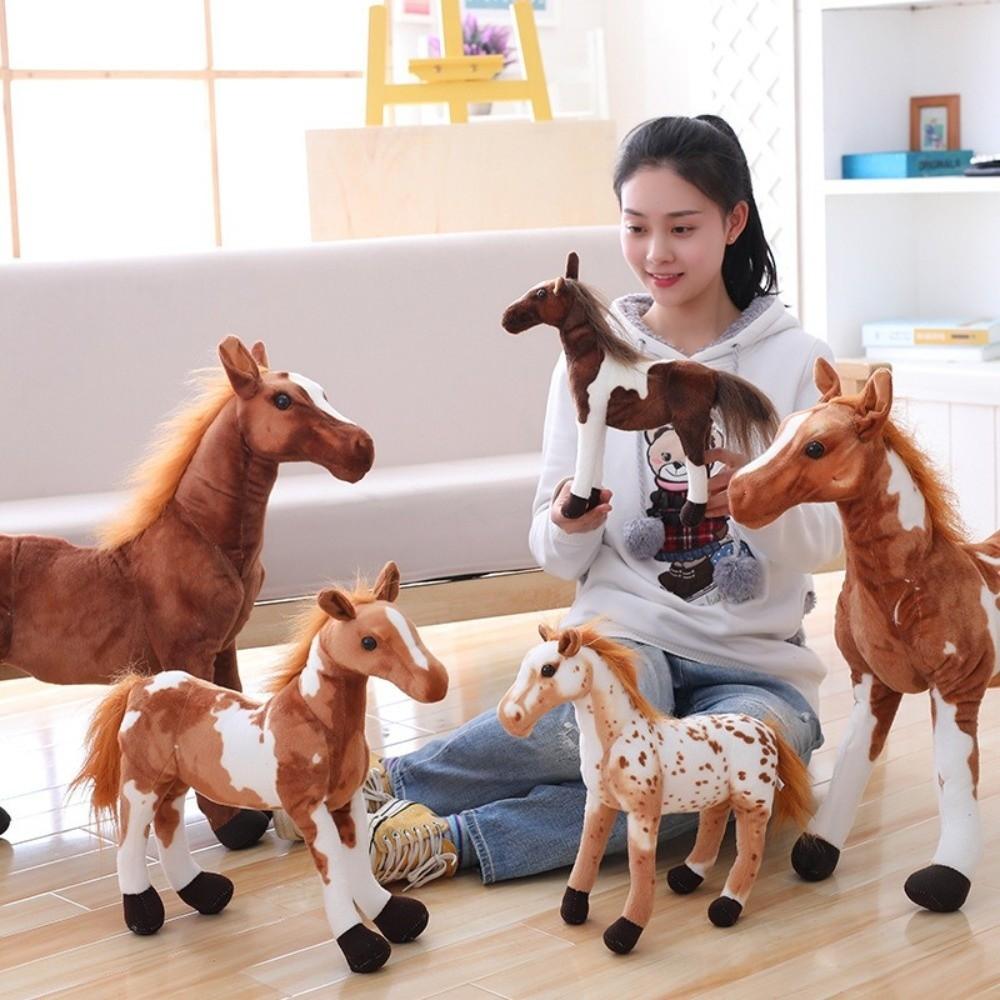 New Lifelike Simulated Horse Cotton Soft Forest Animal Simulated Room Decor