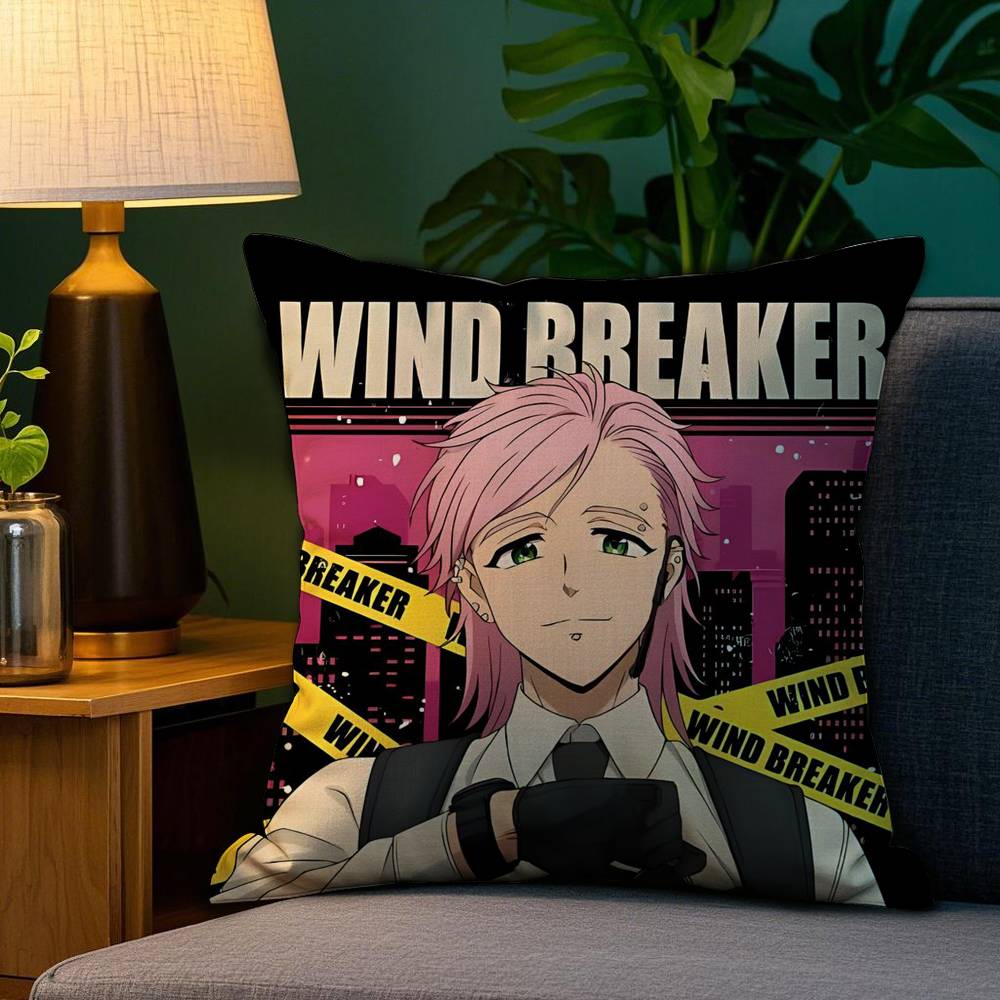 W-Vindjacka Webtoon Kuddfodral Soffa Vardagsrum Sovrum Dubbelsidigt Tryck Fyrkantig Kudde Tupplur Kuddfodral