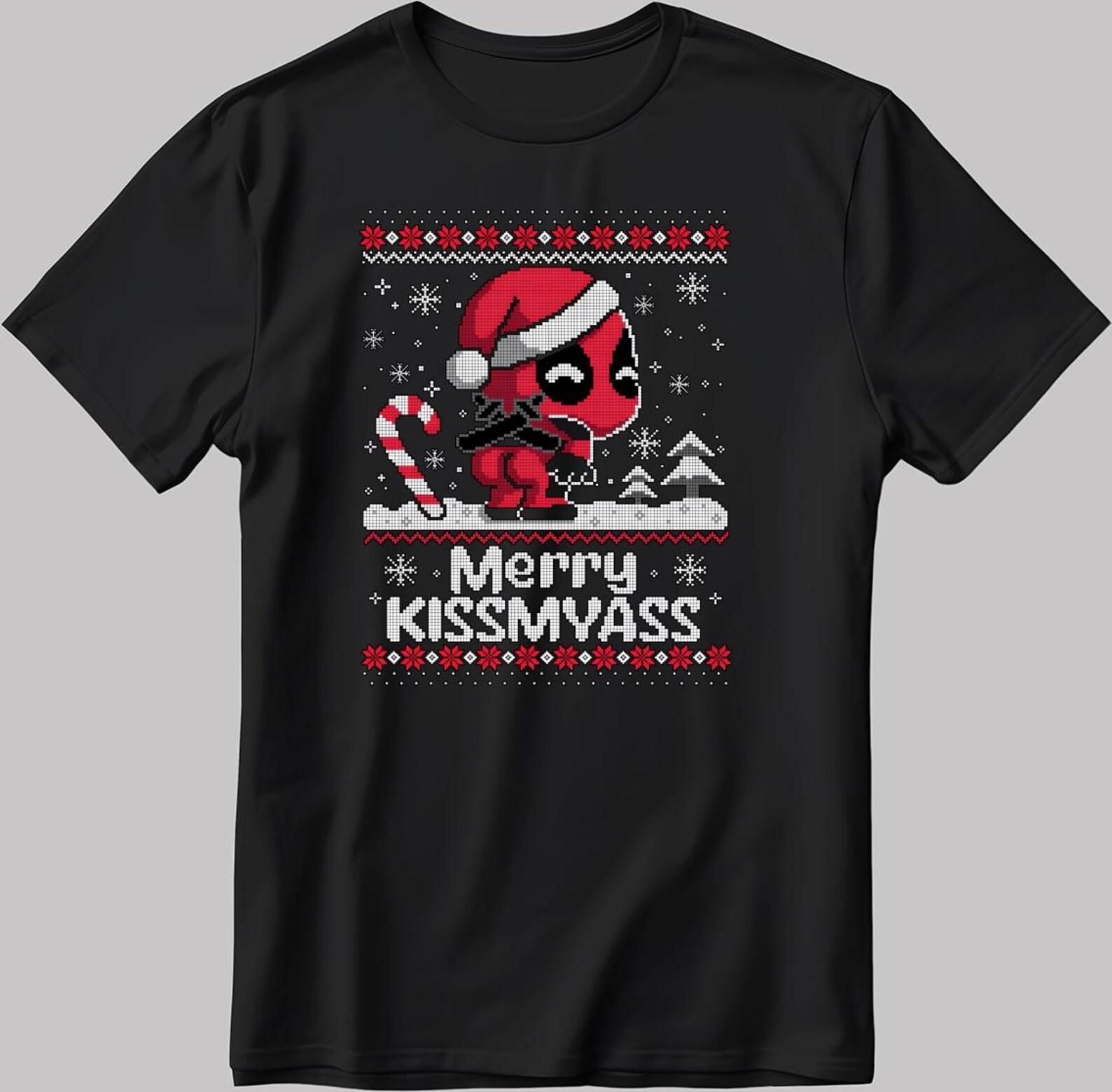 Merry Kissmyass Spider Christmas gift Men s / Women s T-Shirt KA210 L