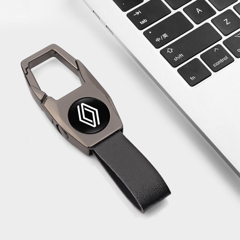 Interieurstickers Zinklegering Auto Sleutelgesp Auto Sleutelhanger Sleutelhanger Voor Renault Clio Koleos Megane Espace QM6 Kadjar Captur Sceni