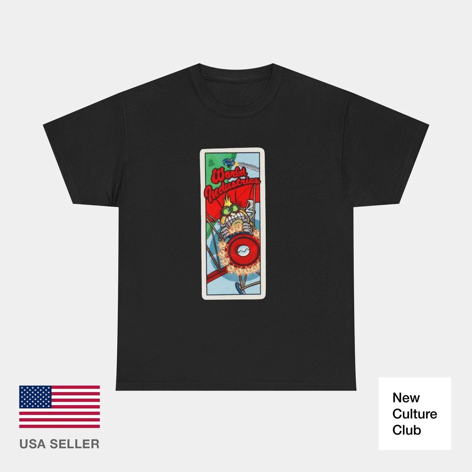 Air Force World Industries Skateboard 00s Vintage 2001 T Shirt Design Print XXXXL