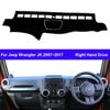 Car Inner Dashboard Cover For Jeep Wrangler JK 2007 - 2017 Center Console Protector Carpet Dashmat Sun Shade Absorb Sunlight