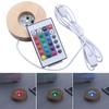 for Crystal Ball Home Decor Wooden Lighted Base Stand Color Changing LED Lights Display Base