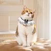 Elegant Faux Pearl Pet Bib Lace Ruffle Cat Collar, Bandana with Bow Knot, Retro Puppy Formal Neckwear Cute Princess Collar for Cats Small Dogs Wedding