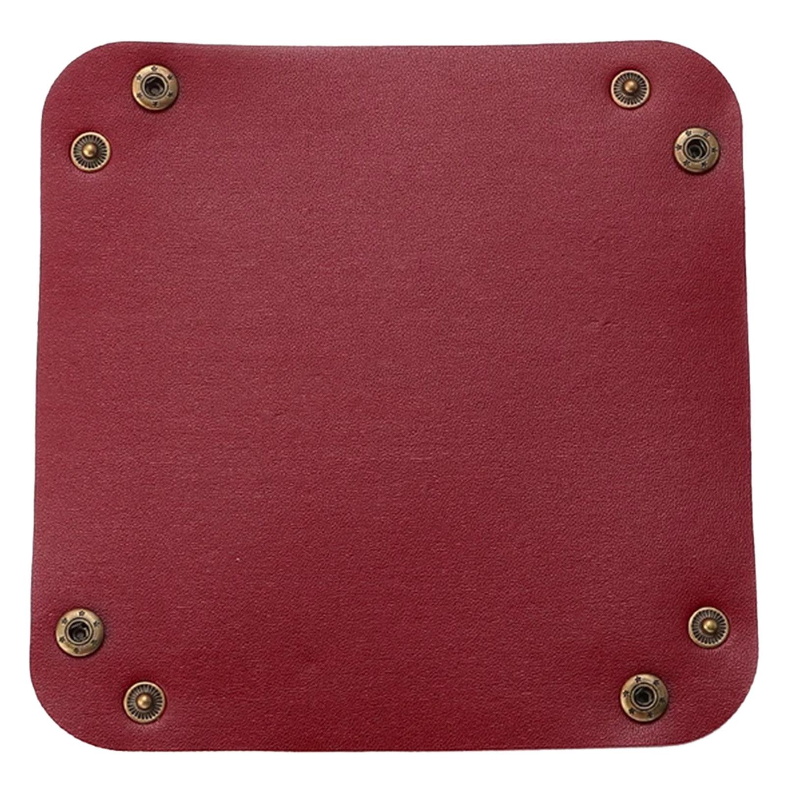 Подставка для хранения из искусственной кожи на рабочем столе модная скандинавская корзина для хранения универсальный органайзер контейнер для ювелирных изделий и ключей красный 533₽