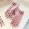 Cashmere Thermal Gloves for Women's Autumn and Winter Touch Screen Sub-fingers Korean Version of Fashion