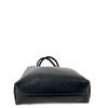 Mens Genuine Leather Tote Bag Large Capacity Vintage Style Business Commuter Shoulder Black