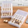 Double-Layer 60 Grids Egg Storage Box Transparent Drawer Type Transparent Egg Container for Refrigerator Arrange Kitchen