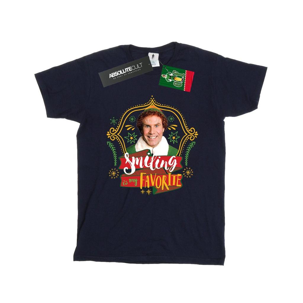 Elf Womens/Ladies Buddy Smiling Cotton Boyfriend T-Shirt