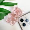 Epoxy Silver Foil Transparent Bear Mobile Phone Holder Creative Airbag Desktop Stable Support Portable Telescopic