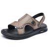 Sommer neue Herren-Strandschuhe aus erstschichtigem Rindsleder, Herren-Sandalen aus echtem Leder, atmungsaktiv, weich besohlt, rutschfest, Sandalen, Slipper für Herren